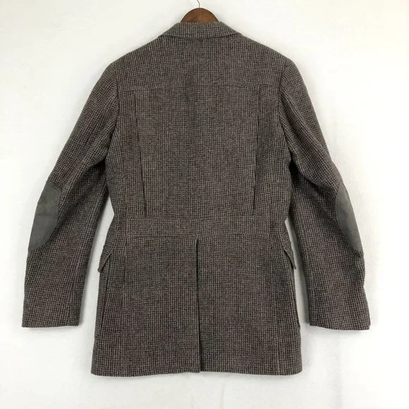 Pendleton VTG Men's Size 42T Brown Grey Virgin Wool Two-Button Blazer Jacket - Picture 10 of 11